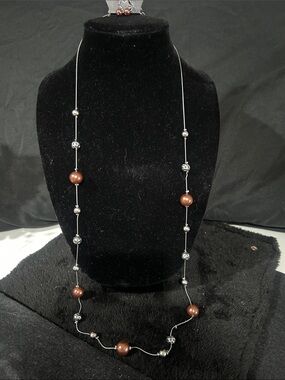 Paparazzi Silver and Copper Beaded Necklace